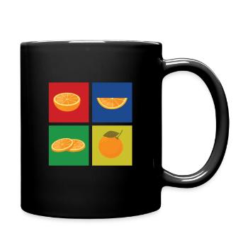 Mandarin lovers - Full Colour Mug - black - Right