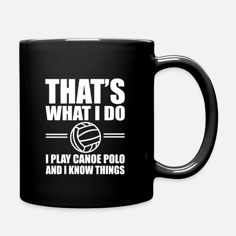 Kanupolo Spielen - Tasse einfarbig - Schwarz