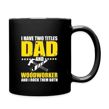 Menuisier Papa - Mug uni - noir - Droite