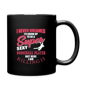 Joueur de Dodgeball - Mug uni - noir - Droite