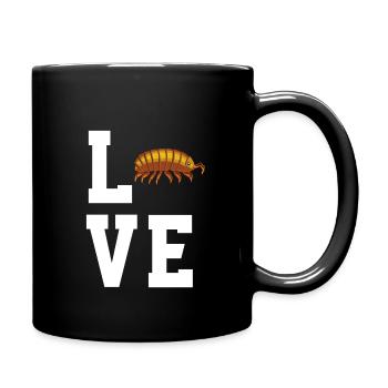 Liebe Asseln - Tasse einfarbig - Schwarz - Rechts