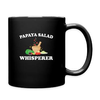 Papaya Salat Flüsterer - Tasse einfarbig - Schwarz - Rechts