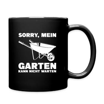 Gartenbau Schrebergarten Gärtner Geschenkidee - Tasse einfarbig - Schwarz - Rechts