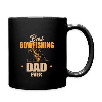Bester Bogenfischer Papa - Tasse einfarbig - Schwarz - Rechts