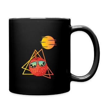 80s lychee - Full Colour Mug - black - Right