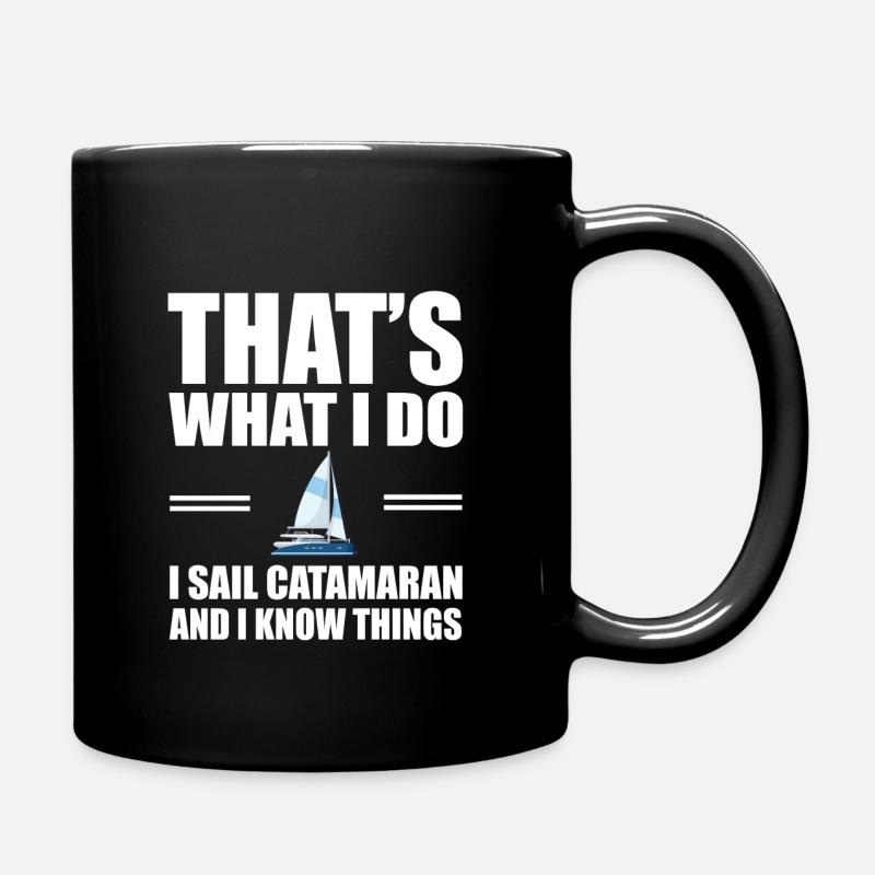 Katamaran Boot - Tasse einfarbig - Schwarz
