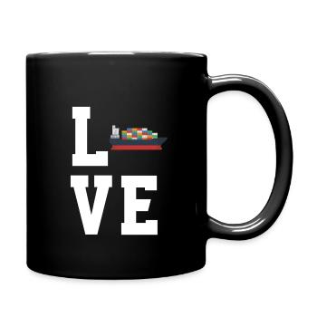 Porte-conteneurs - Mug uni - noir - Droite