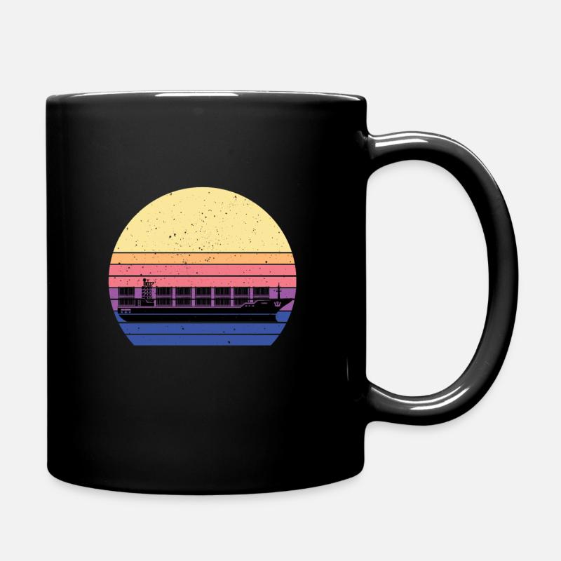 Containerschiff - Tasse einfarbig - Schwarz