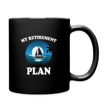 Great sailing in retirement plan - Full Colour Mug - black - Right