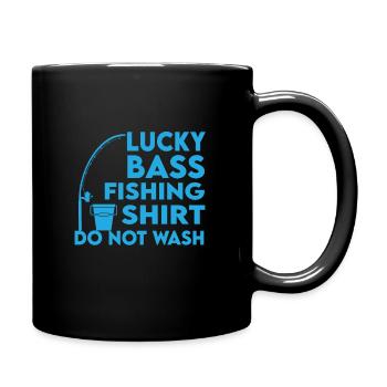 Lucky Bass Fishing Shirt - Tasse einfarbig - Schwarz - Rechts