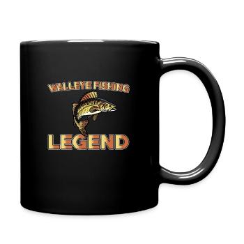 Große Walleye-fischerei-legende - Tasse einfarbig - Schwarz - Rechts