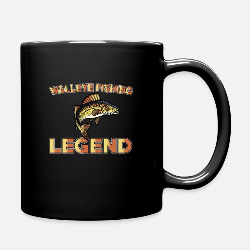 Große Walleye-fischerei-legende - Tasse einfarbig - Schwarz
