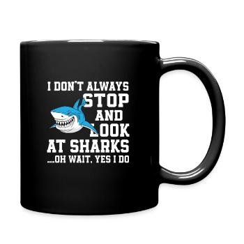 Funny shark saying - Full Colour Mug - black - Right