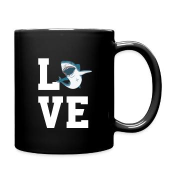 Dear Sharks - Full Colour Mug - black - Right