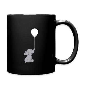 Doux bébé éléphant - Mug uni - noir - Droite