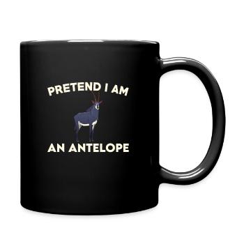 Antilopen T-Shirt Geschenk - Tasse einfarbig - Schwarz - Rechts