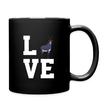 Love Antelope Shirt Oryx Gazella - Full Colour Mug - black - Right