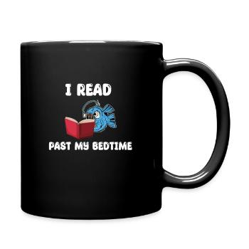 Lustiger Seeteufel Bücher Lesen - Tasse einfarbig - Schwarz - Rechts