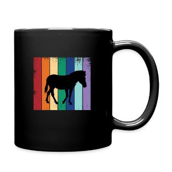Zebra - Tasse einfarbig - Schwarz - Rechts