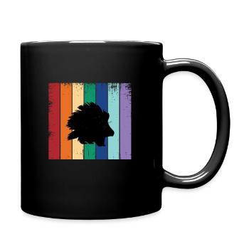 Stachelschwein-silhouette - Tasse einfarbig - Schwarz - Rechts