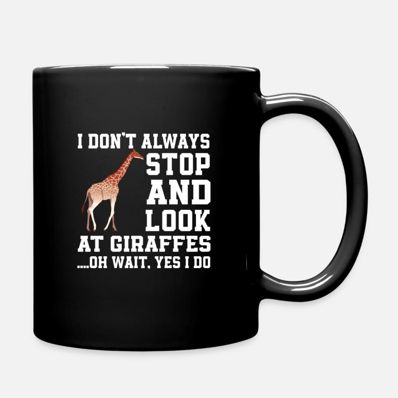 Lustiger Giraffen Spruch - Tasse einfarbig - Schwarz