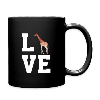 Chères girafes - Mug uni - noir - Droite