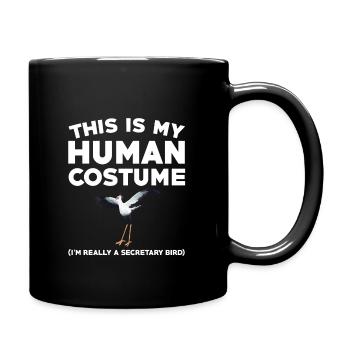 Lustiges Sekretär Vogel Shirt - Tasse einfarbig - Schwarz - Rechts