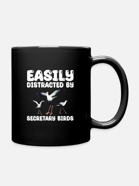 Leicht Von Sekretär Vogel Abgelenkt - Tasse einfarbig - Schwarz