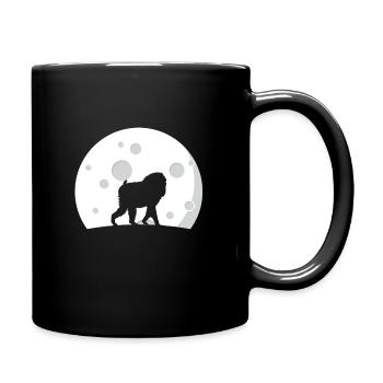 Babouin la nuit - Mug uni - noir - Droite