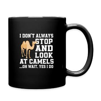Funny camel proverb - Full Colour Mug - black - Right