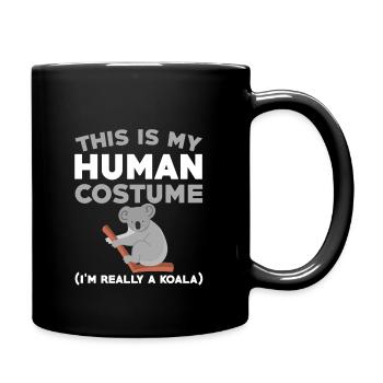 Drôle de costume de koala - Mug uni - noir - Droite