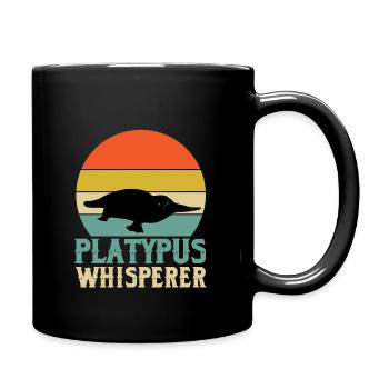 Ornithorynque-chuchoteur-designign - Mug uni - noir - Droite