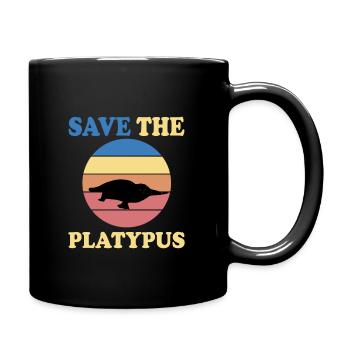 Sauvez l’ornithorynque - Mug uni - noir - Droite