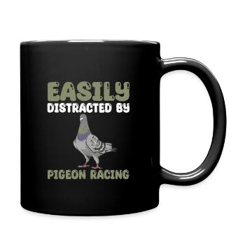 pigeon racing gift - Full Colour Mug - black - Right