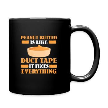 Funny peanut butter saying - Full Colour Mug - black - Right
