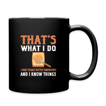 Peanut Butter Sandwich - Full Colour Mug - black - Right