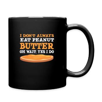 Erdnussbutter Liebhaber - Tasse einfarbig - Schwarz - Rechts