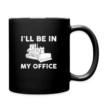 Funny Bulldozer T-Shirt - Full Colour Mug - black - Right
