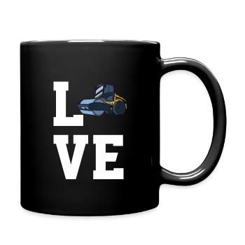 Liebe Walzen - Tasse einfarbig - Schwarz - Rechts
