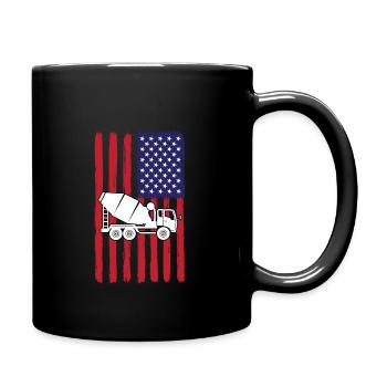 Conception de malaxeurs de camions américains - Mug uni - noir - Droite