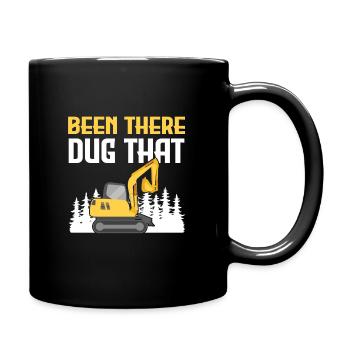 Lustiger Minibagger Spruch - Tasse einfarbig - Schwarz - Rechts