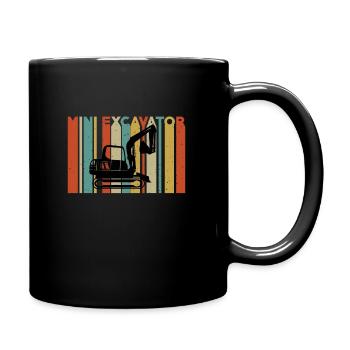 Great excavator shirt - Full Colour Mug - black - Right