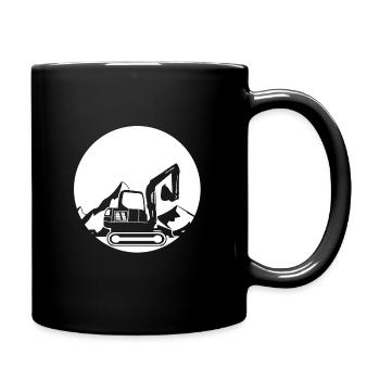 excavator Berg Design - Full Colour Mug - black - Right