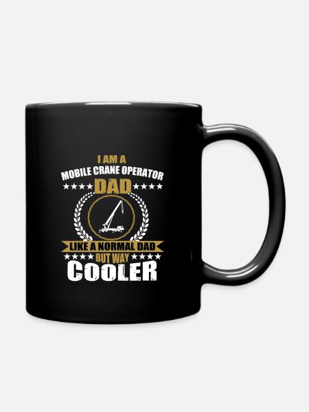 Papa conducteur de grue mobile - Mug uni - noir