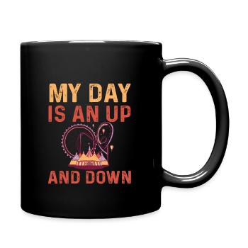 Fun Roller Coaster Fan Design - Full Colour Mug - black - Right