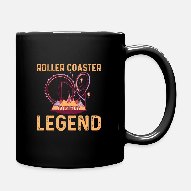 Achterbahn Legende - Tasse einfarbig - Schwarz
