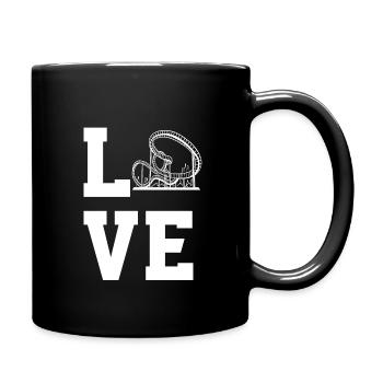 Montagnes russes d’amour - Mug uni - noir - Droite