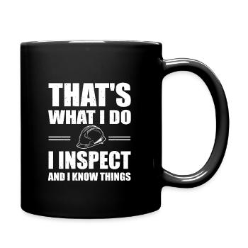 Funny Building Inspector T-Shirt - Full Colour Mug - black - Right