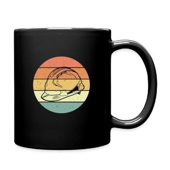 Casque de construction - Mug uni - noir - Droite
