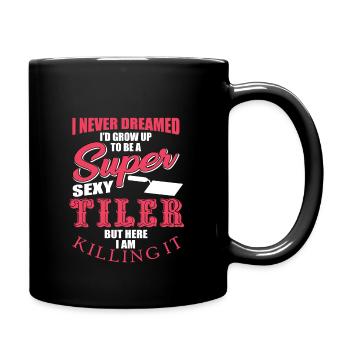 Funny tiler gift - Full Colour Mug - black - Right